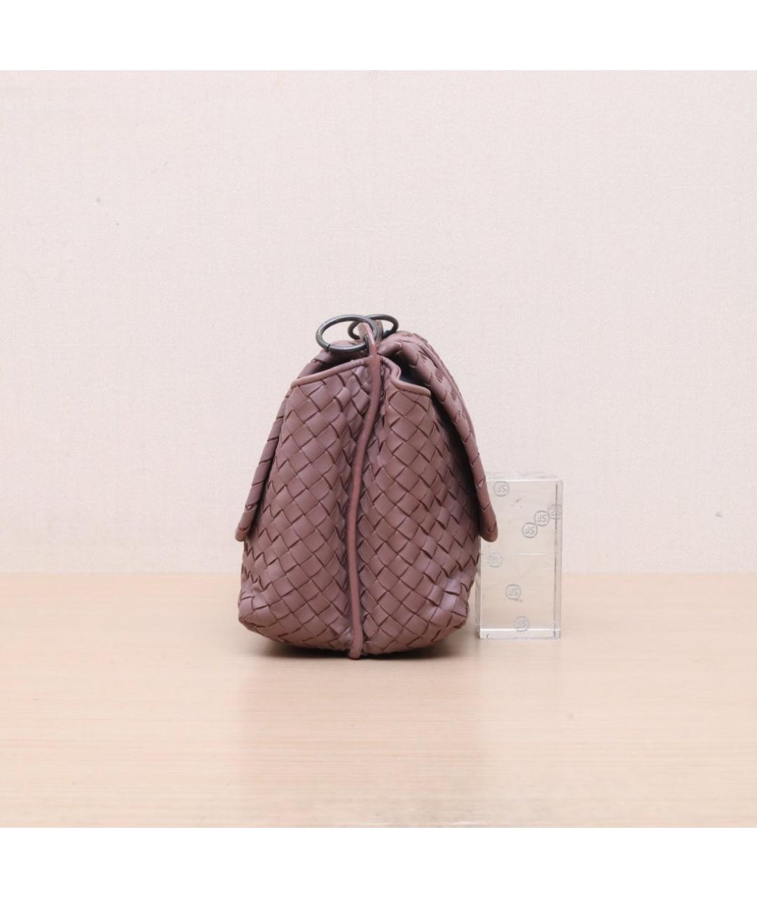 BOTTEGA VENETA Розовая кожаная сумка через плечо, фото 5