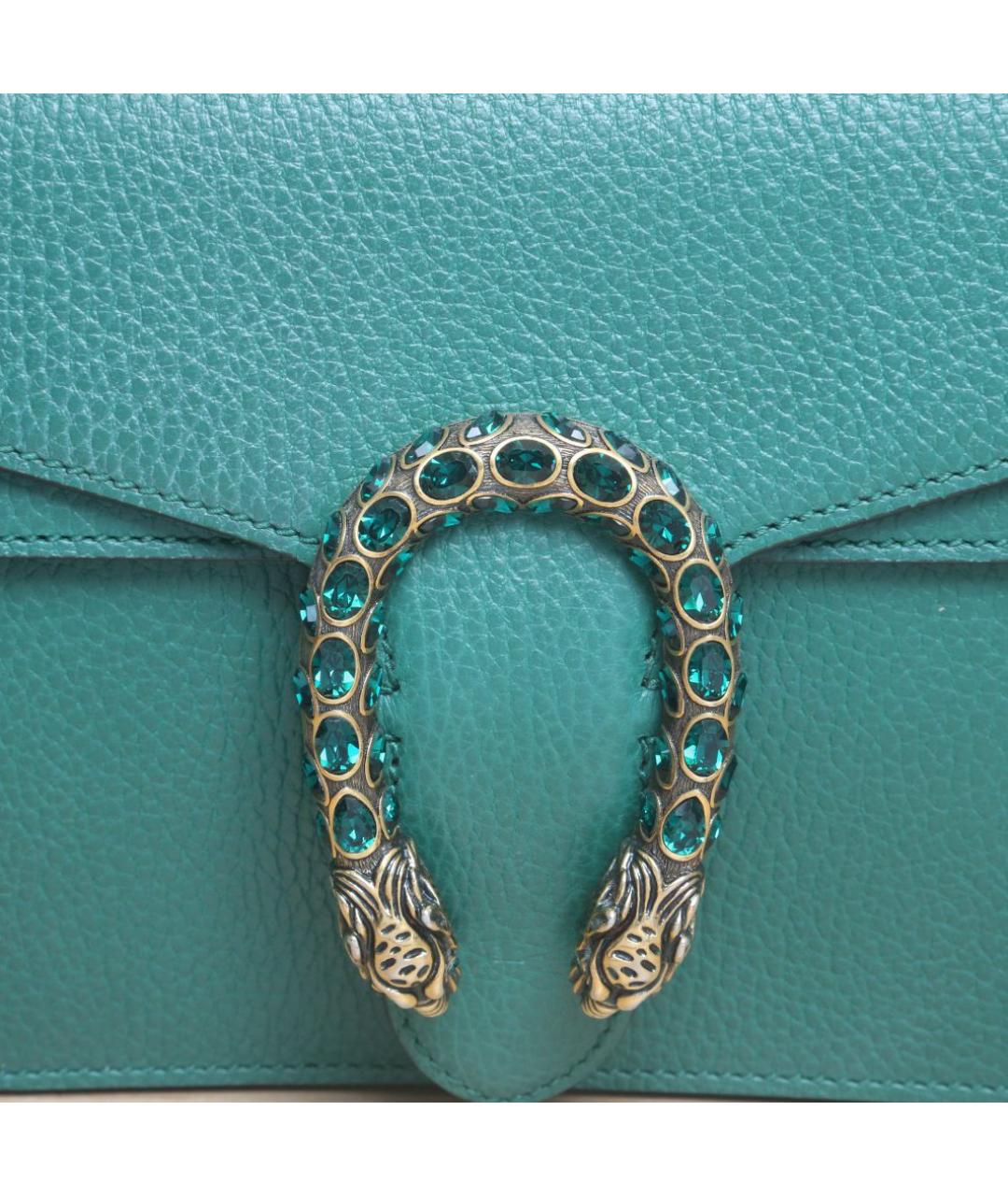 GUCCI Зеленая кожаная сумка через плечо, фото 8