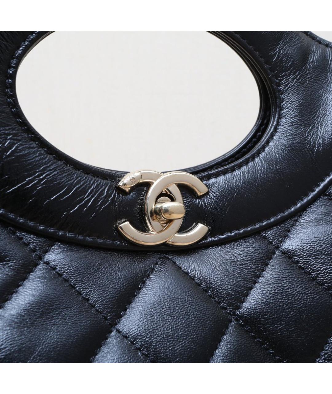 CHANEL Черная кожаная сумка через плечо, фото 8