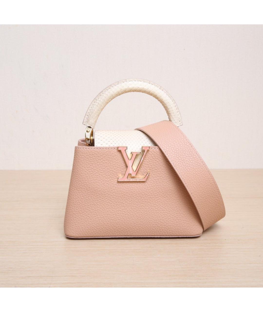 LOUIS VUITTON Розовая кожаная сумка через плечо, фото 3