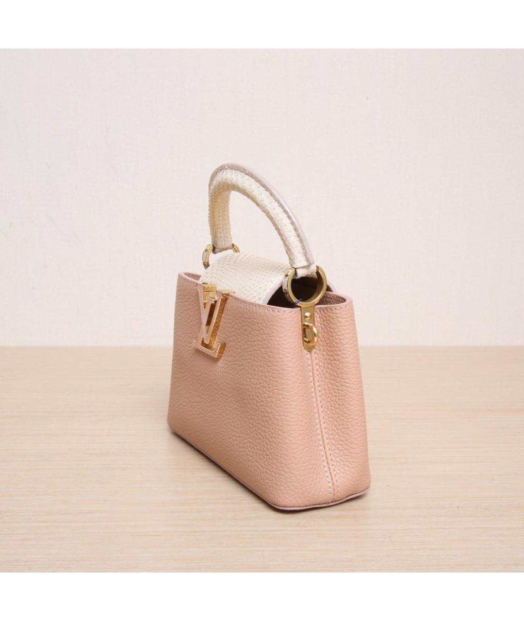 LOUIS VUITTON Розовая кожаная сумка через плечо, фото 4