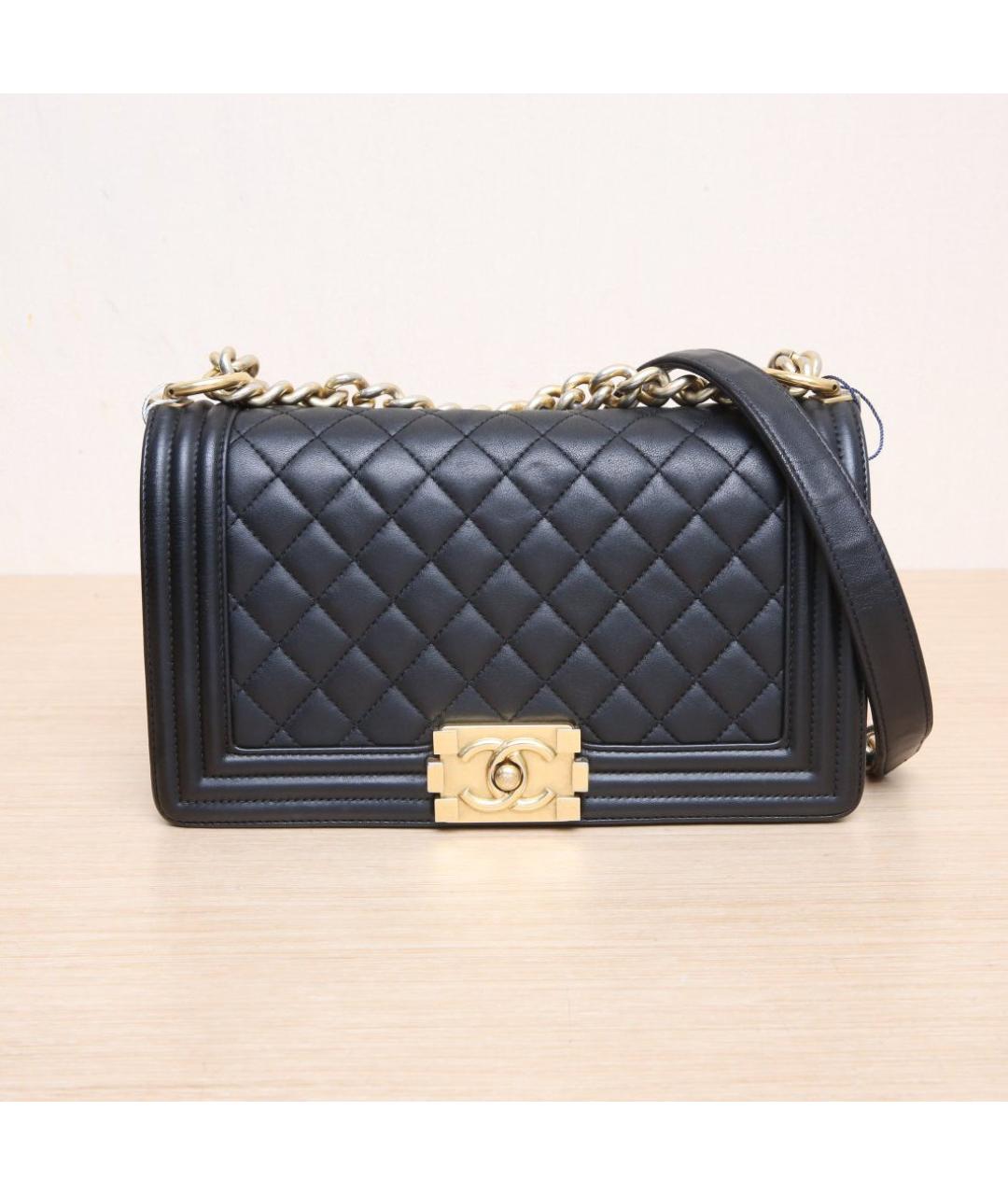 CHANEL Черная кожаная сумка через плечо, фото 3