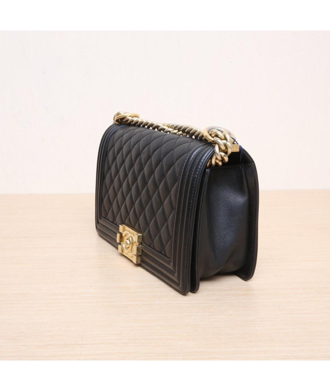 CHANEL Черная кожаная сумка через плечо, фото 4