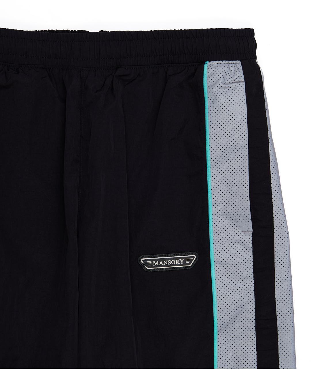 MANSORY x UNDER ARMOUR Черные полиэстеровые повседневные брюки, фото 4