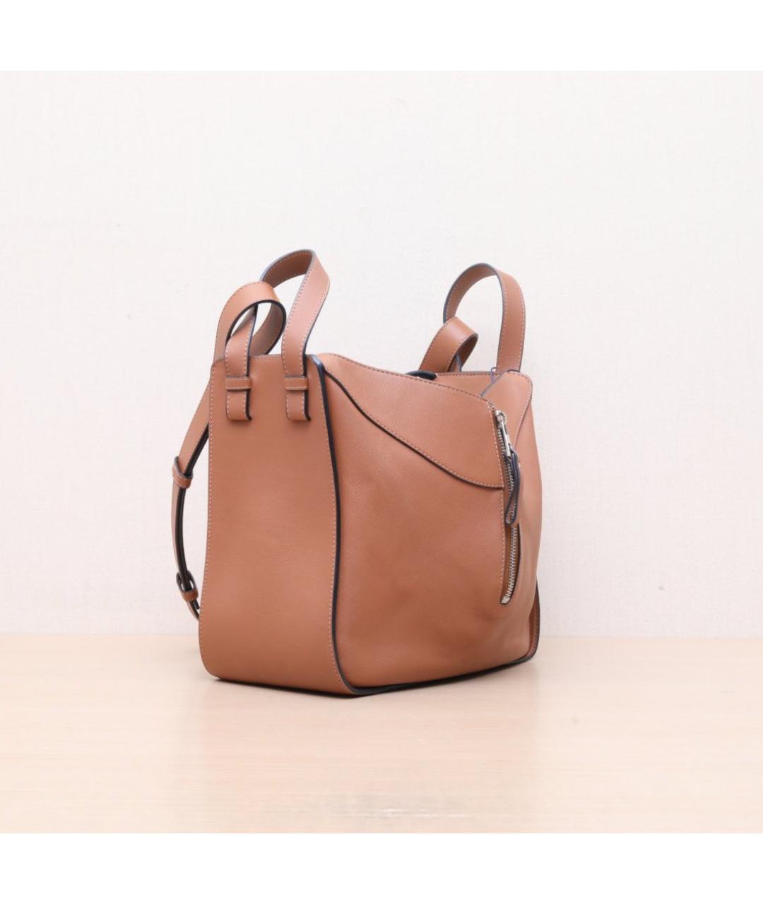 LOEWE Коричневая кожаная сумка через плечо, фото 6