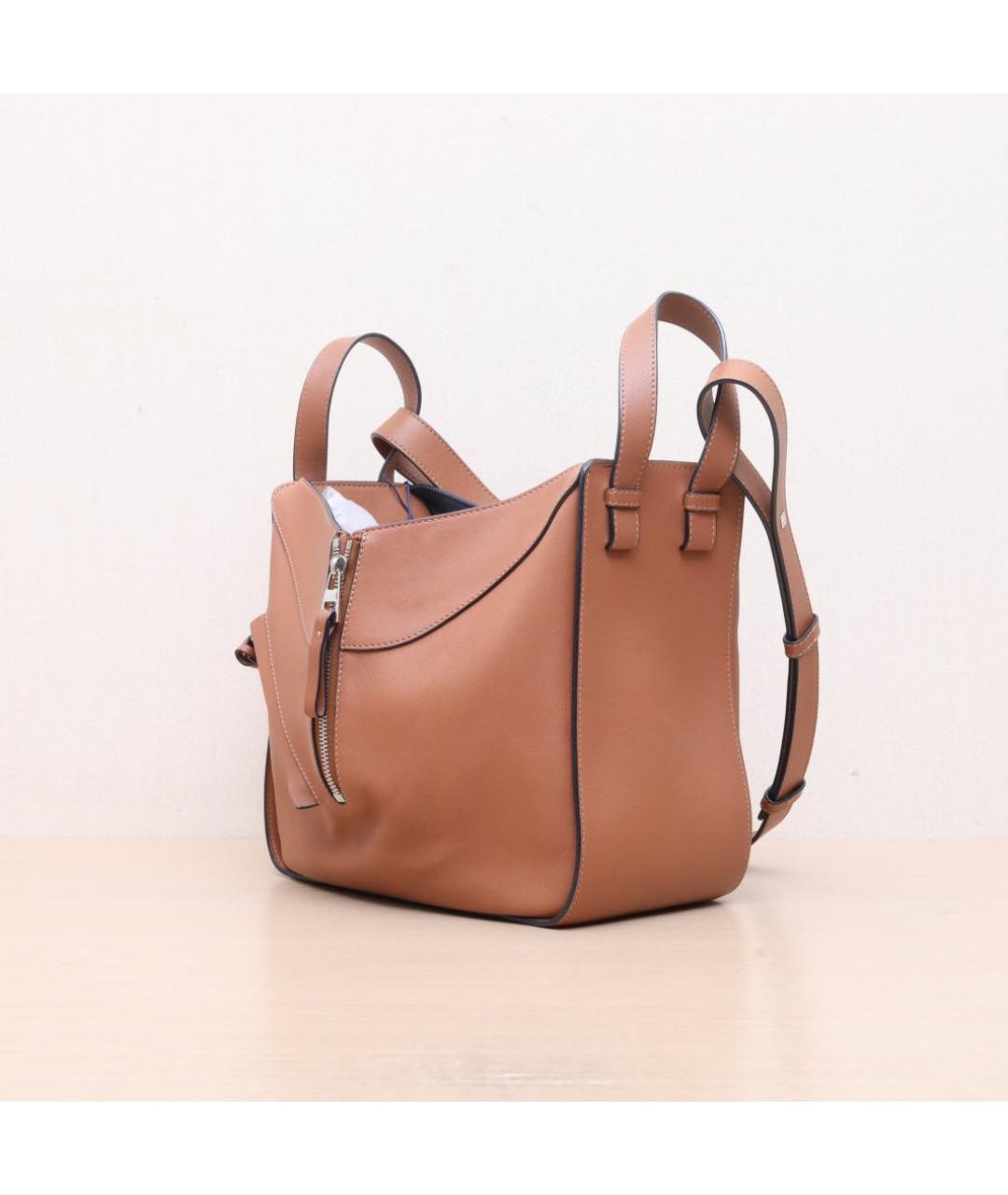 LOEWE Коричневая кожаная сумка через плечо, фото 4