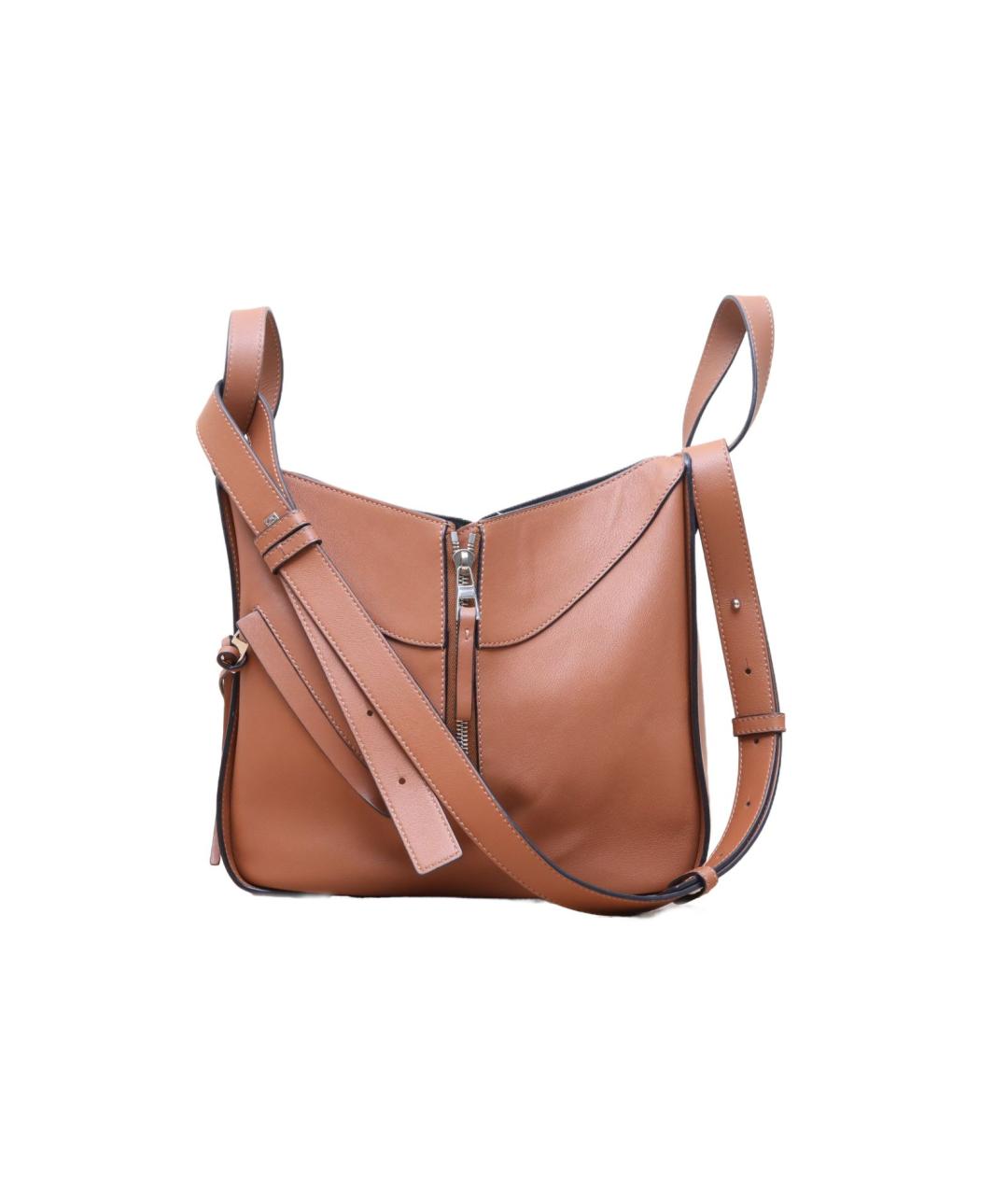 LOEWE Коричневая кожаная сумка через плечо, фото 1