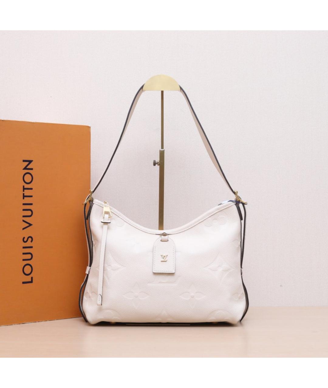 LOUIS VUITTON Белая кожаная сумка через плечо, фото 2