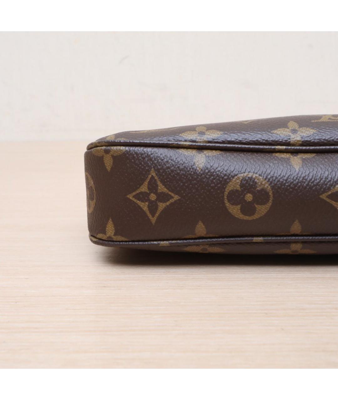LOUIS VUITTON Коричневая кожаная сумка через плечо, фото 9