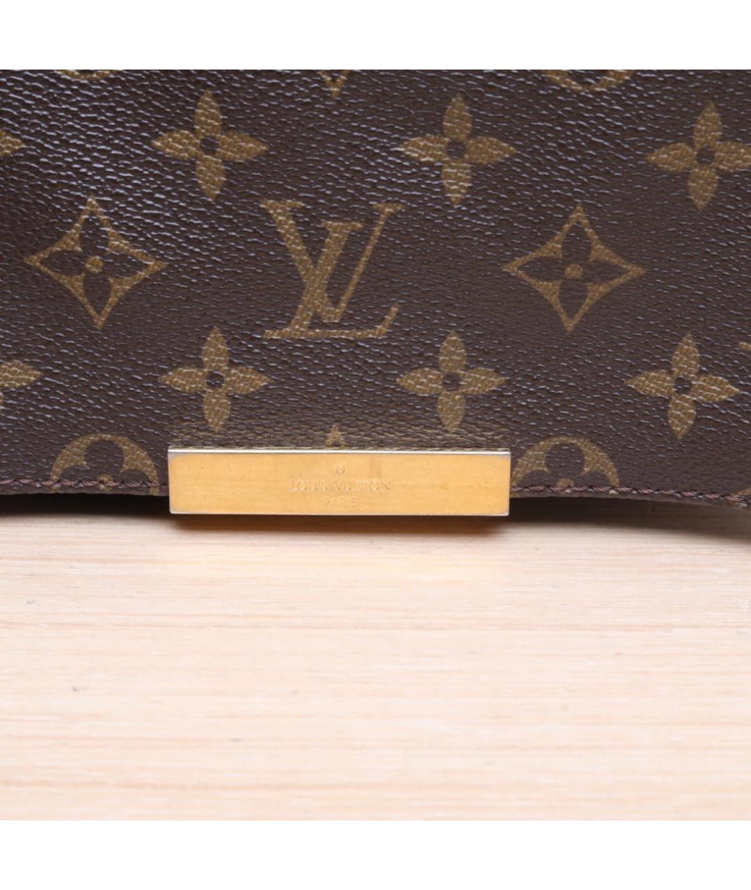 LOUIS VUITTON Коричневая кожаная сумка через плечо, фото 8