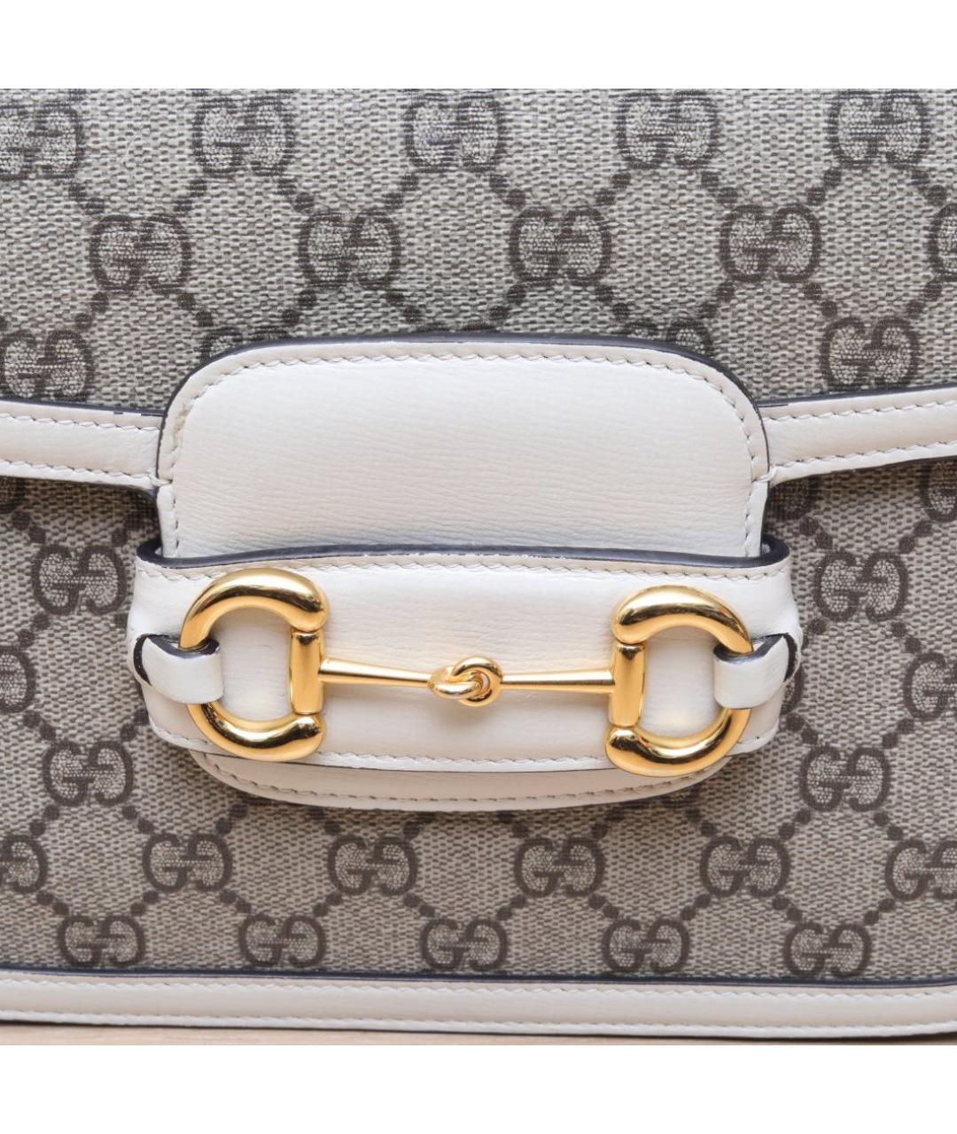 GUCCI Белая кожаная сумка через плечо, фото 8