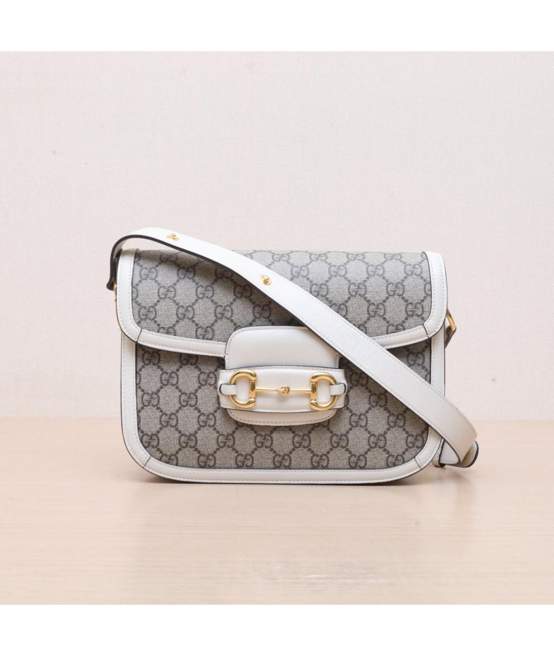 GUCCI Белая кожаная сумка через плечо, фото 3