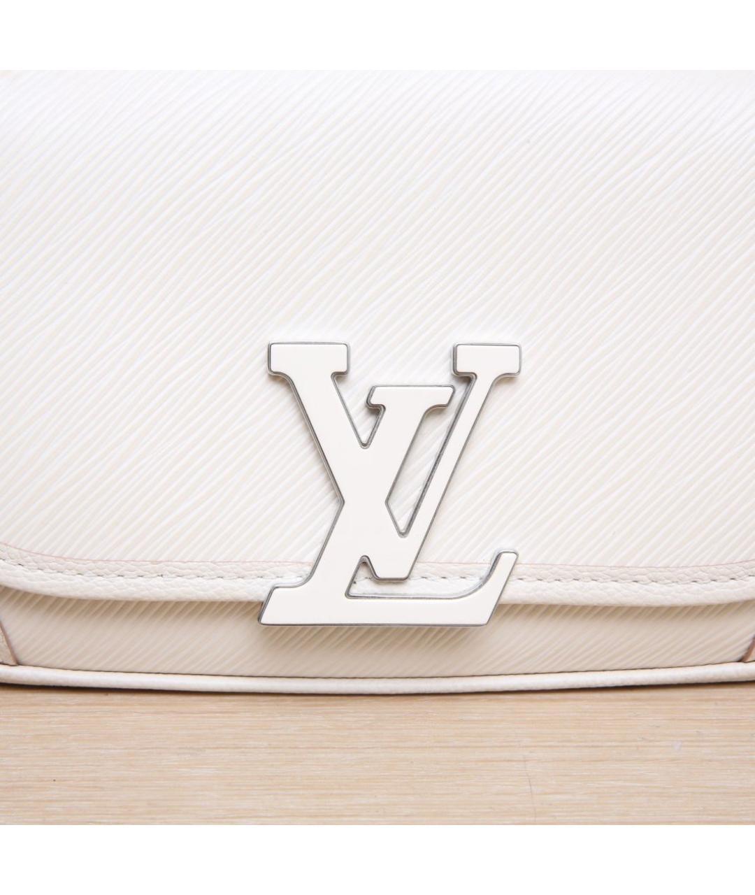 LOUIS VUITTON Белая кожаная сумка через плечо, фото 8