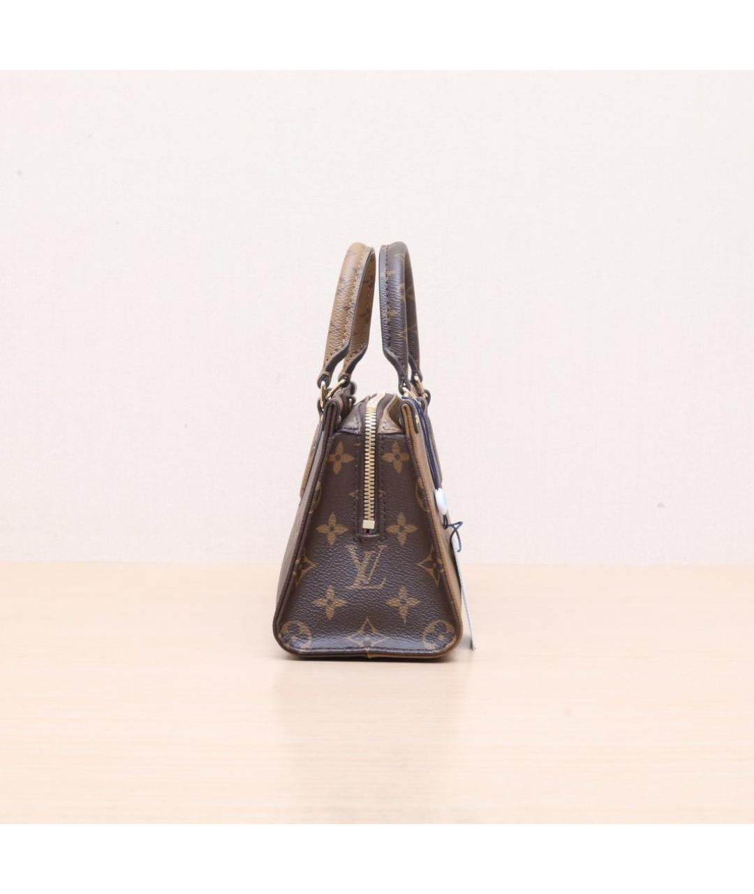 LOUIS VUITTON Коричневая кожаная сумка через плечо, фото 5