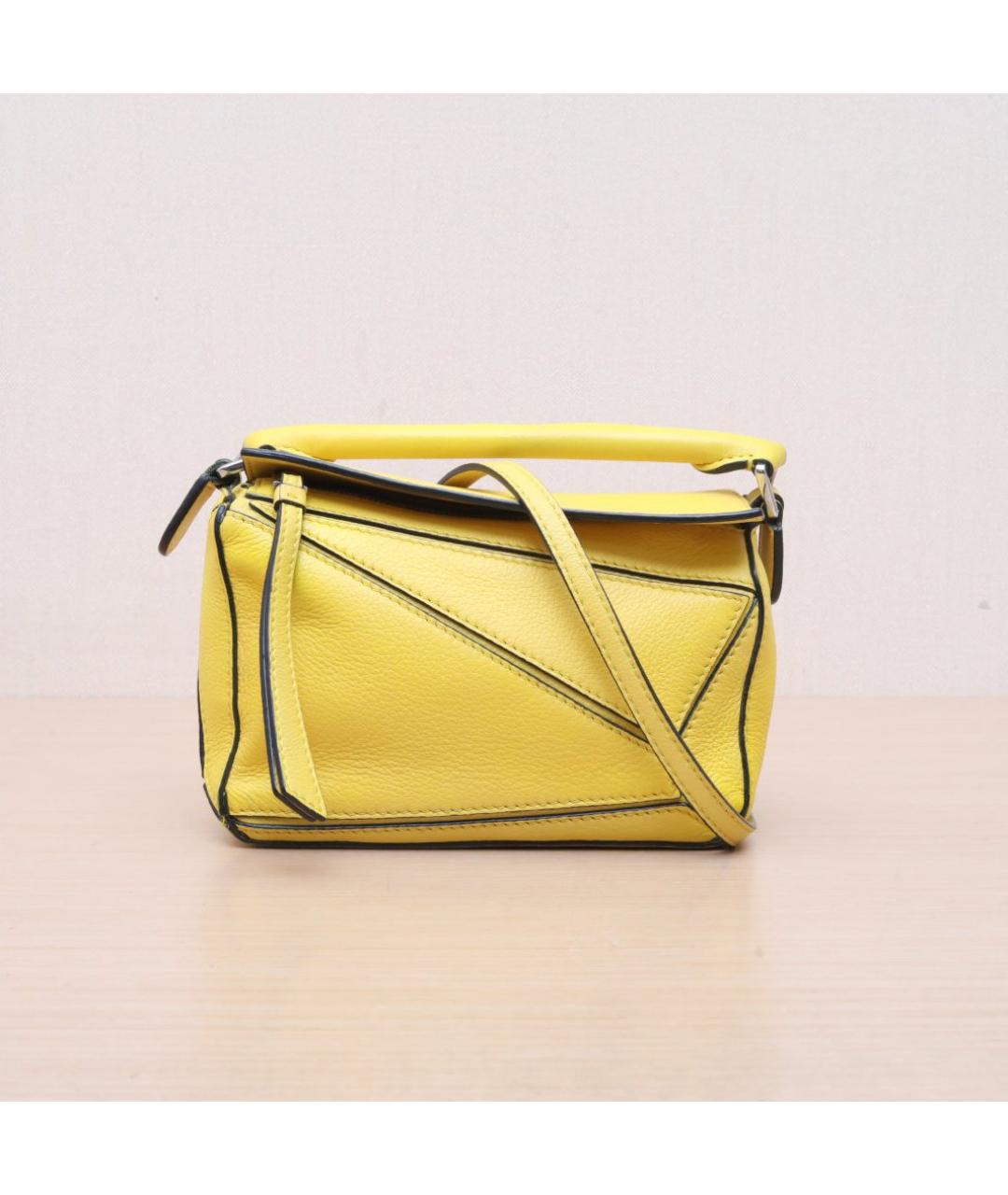 LOEWE Желтая кожаная сумка через плечо, фото 3