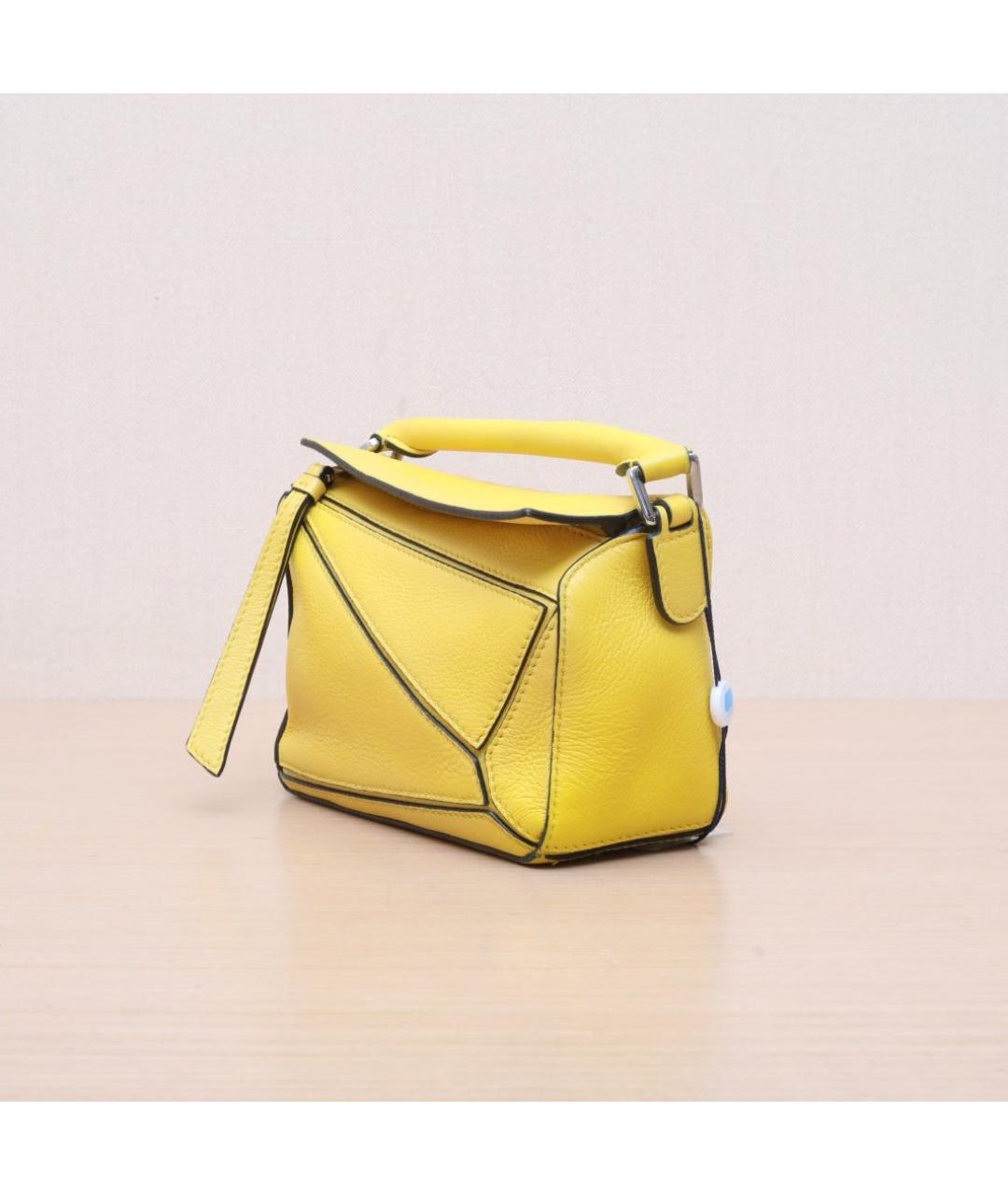 LOEWE Желтая кожаная сумка через плечо, фото 4