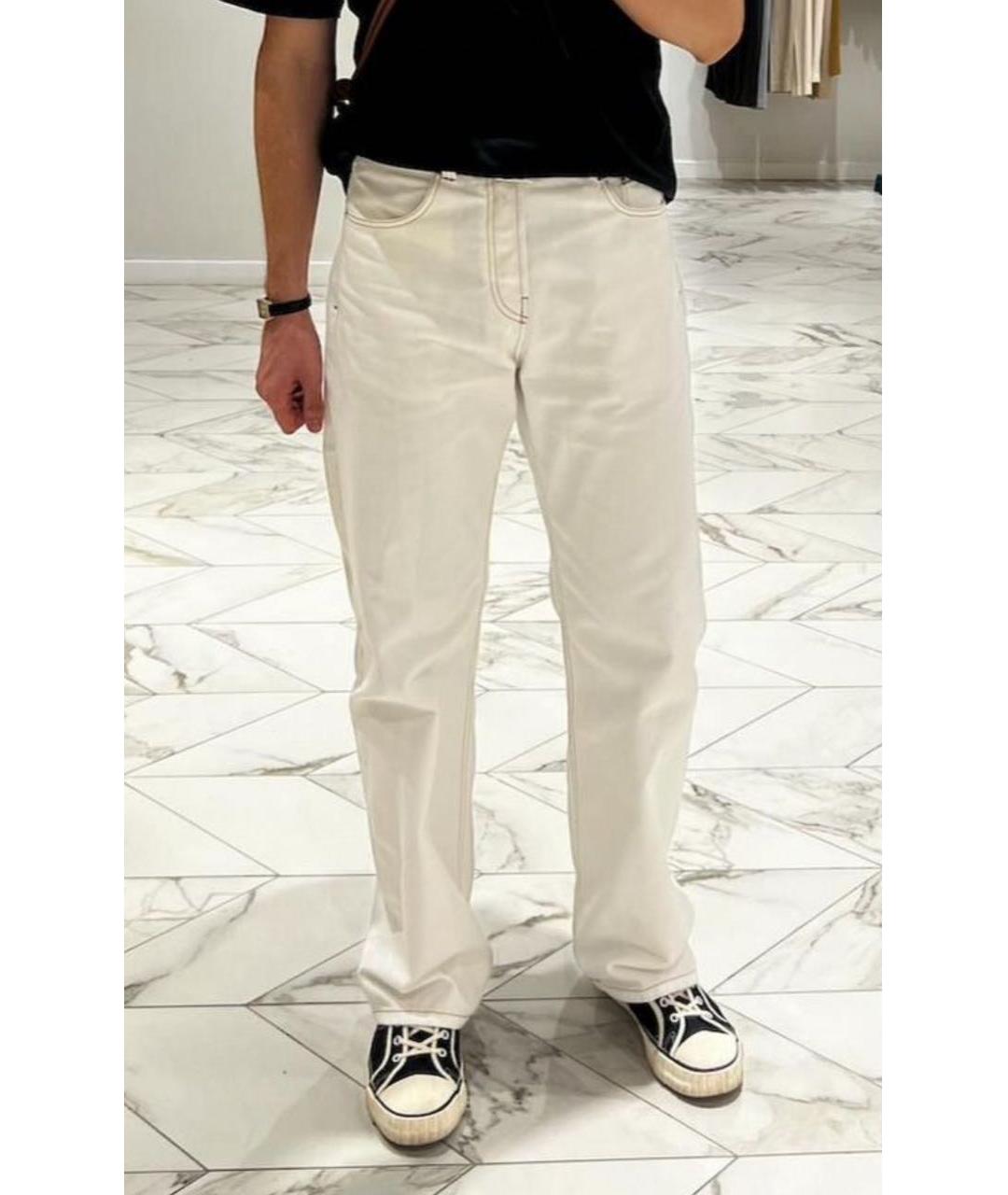 JACQUEMUS Белые хлопковые прямые джинсы, фото 3