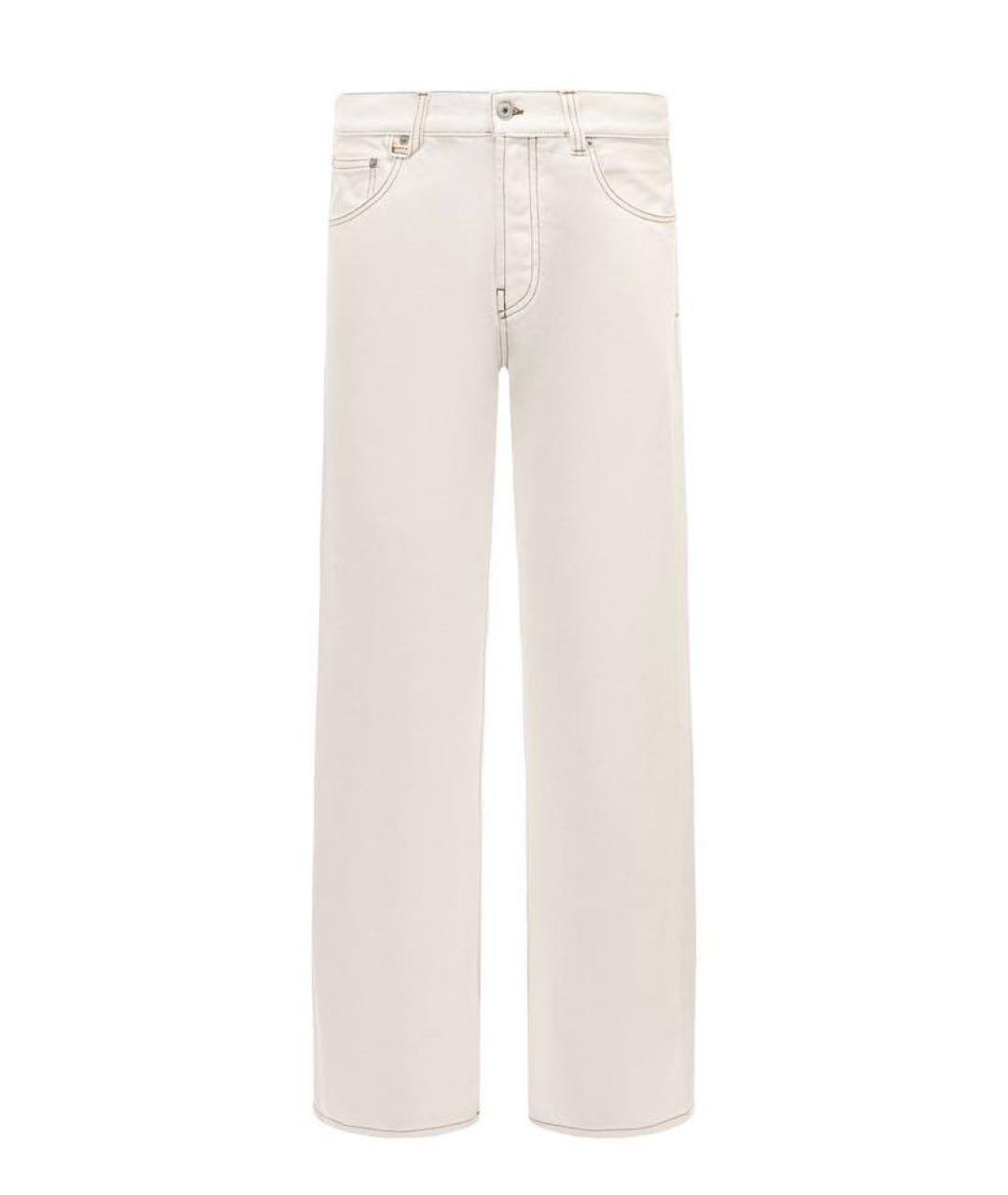 JACQUEMUS Белые хлопковые прямые джинсы, фото 4