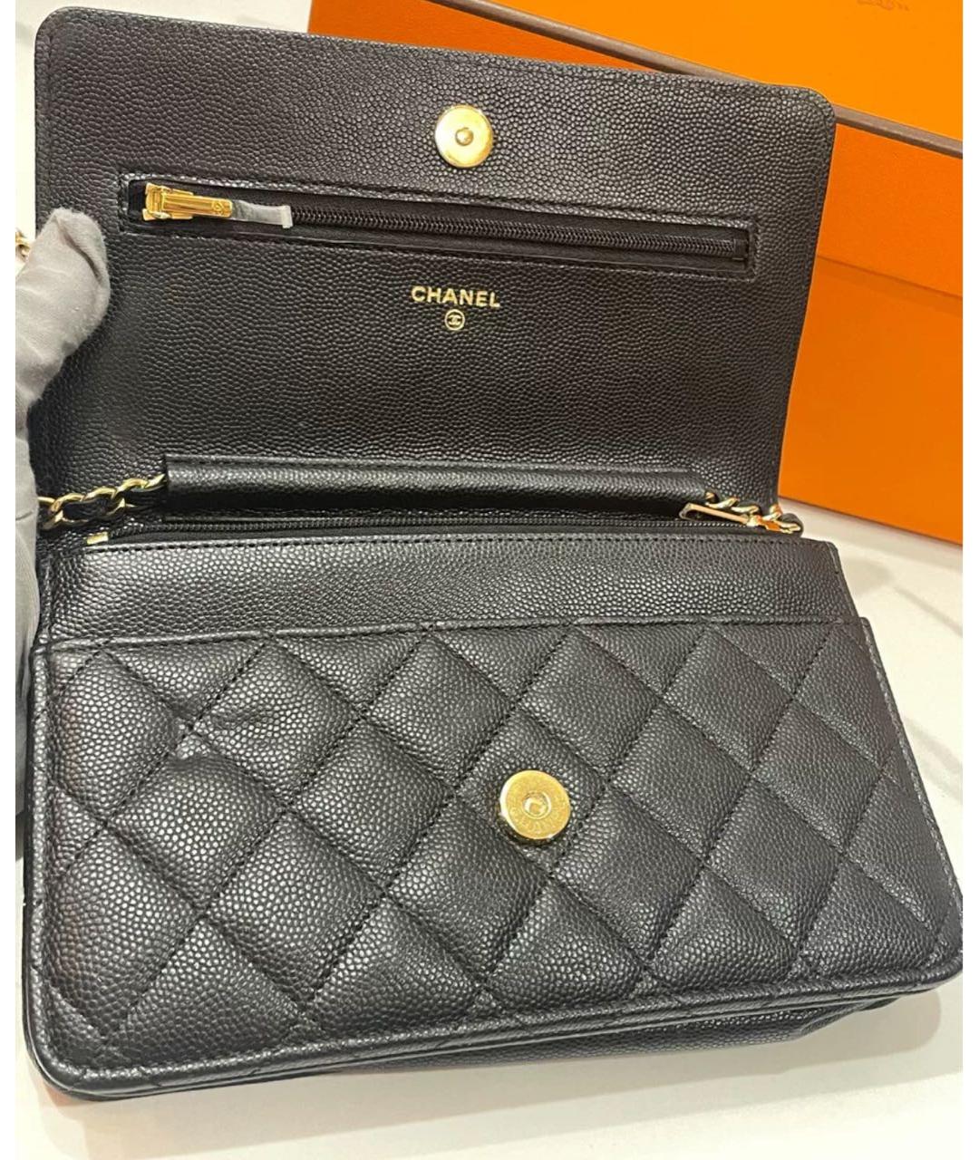 CHANEL Черная кожаная сумка через плечо, фото 4