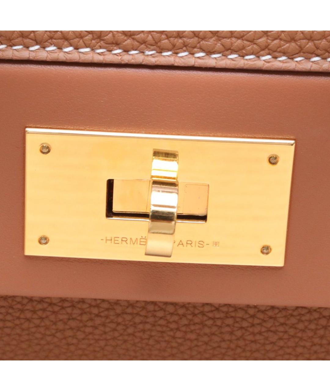 HERMES Коричневая кожаная сумка через плечо, фото 8