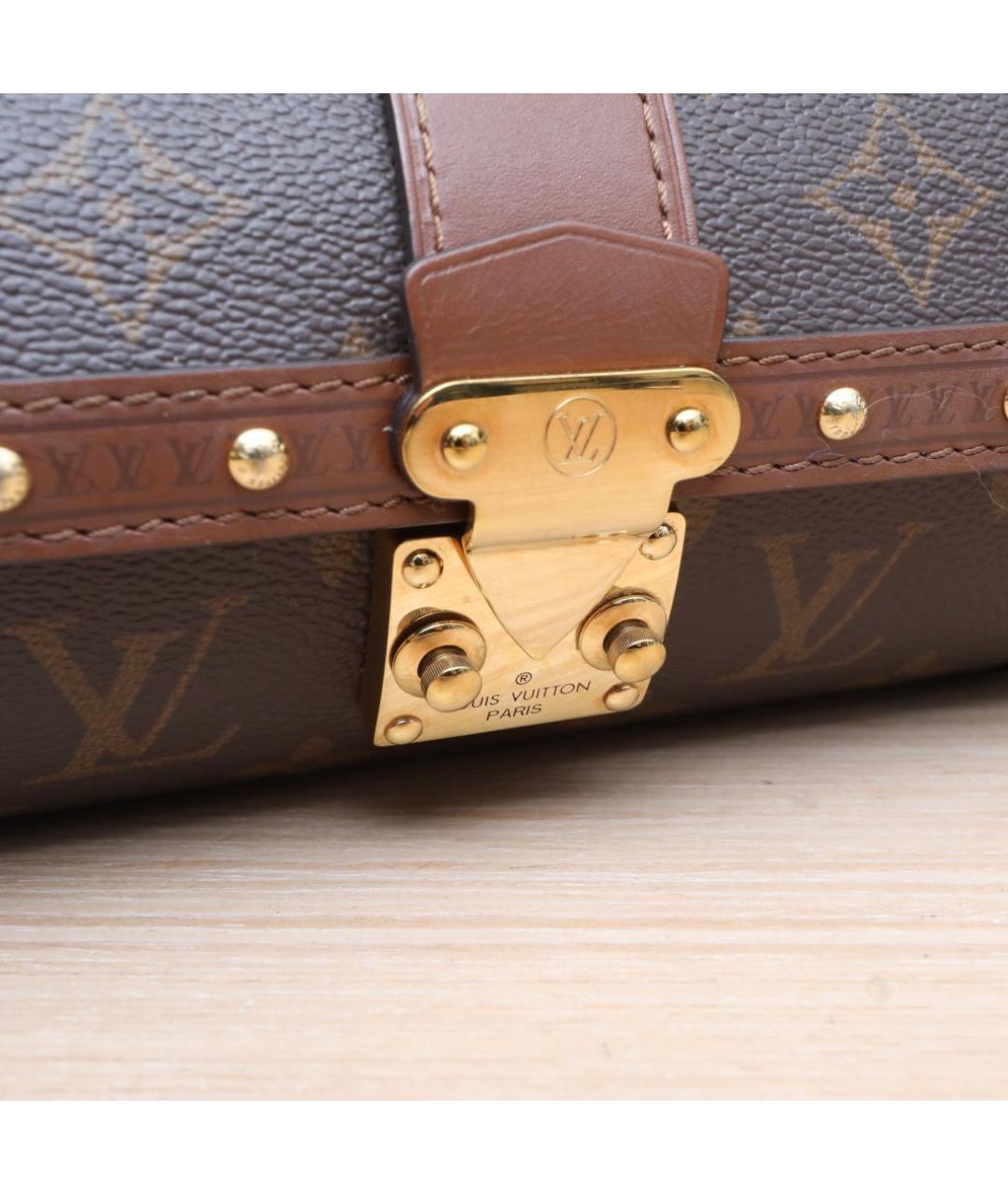LOUIS VUITTON Коричневая кожаная сумка через плечо, фото 8
