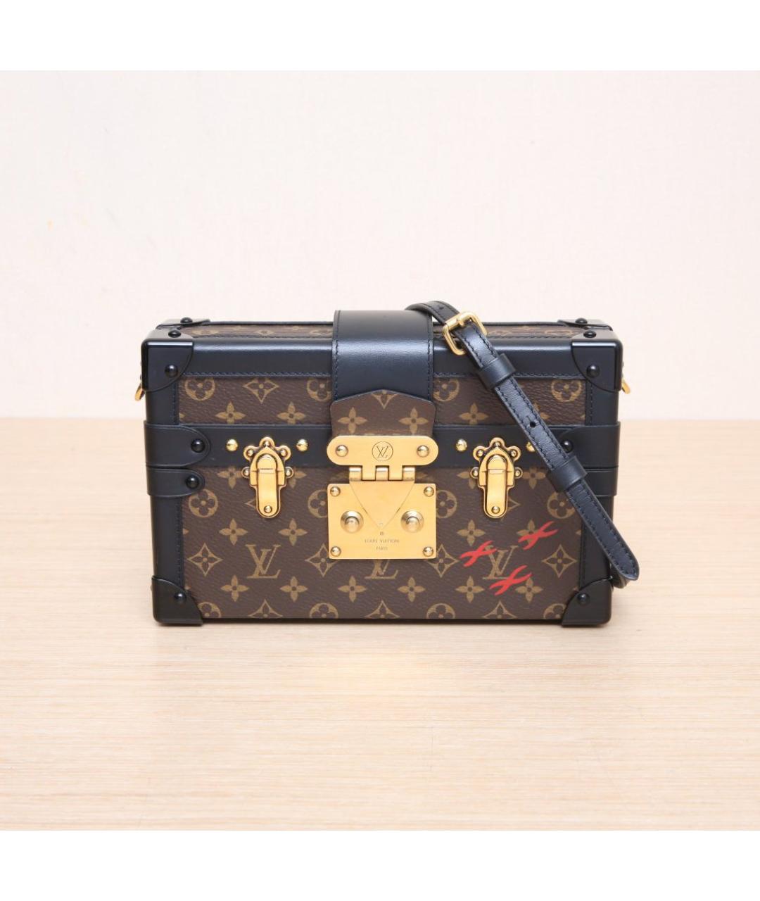 LOUIS VUITTON Коричневая кожаная сумка через плечо, фото 3