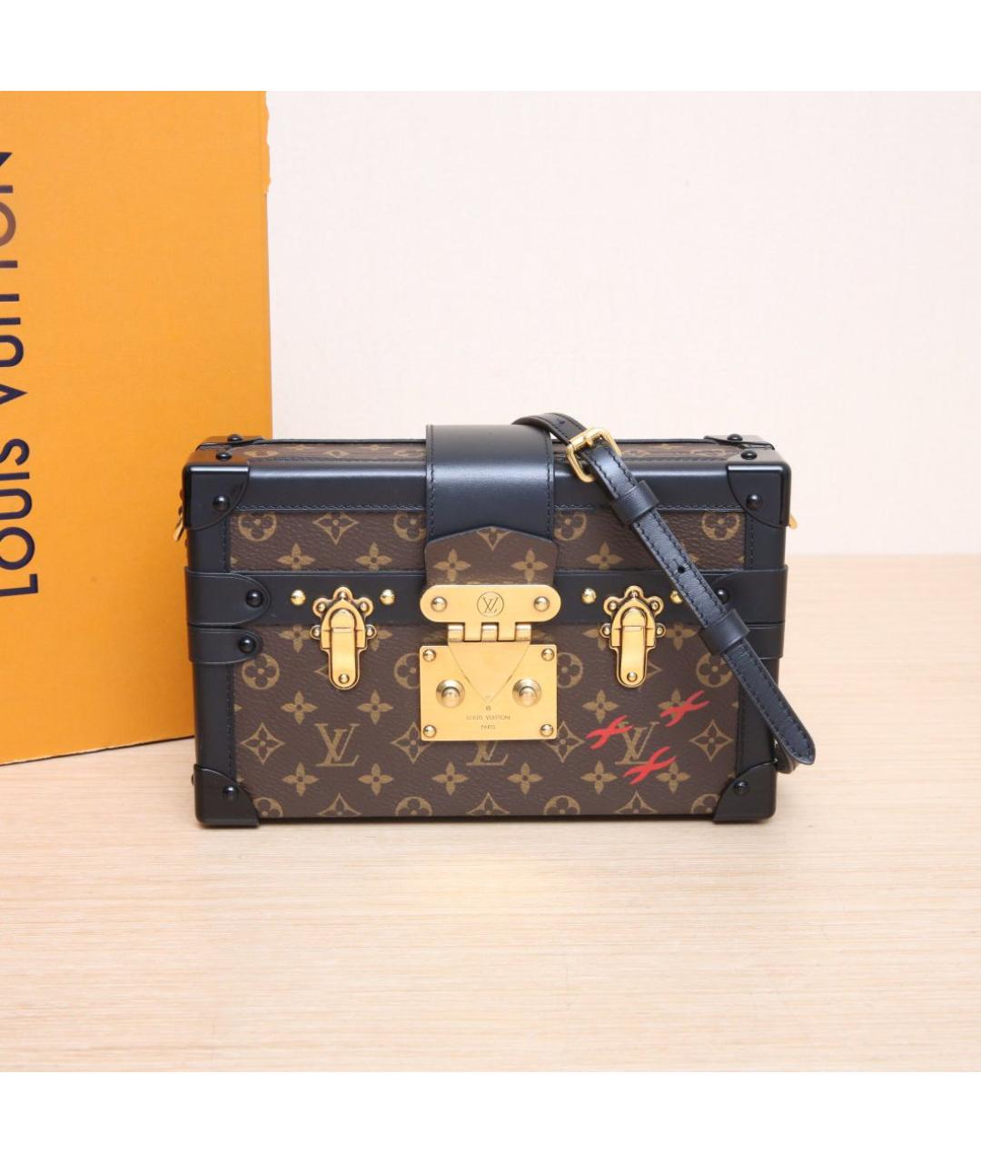 LOUIS VUITTON Коричневая кожаная сумка через плечо, фото 2
