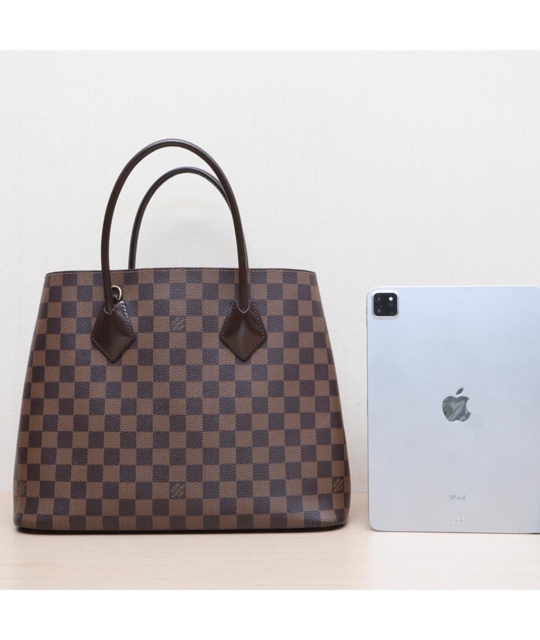 LOUIS VUITTON Коричневая кожаная сумка через плечо, фото 7