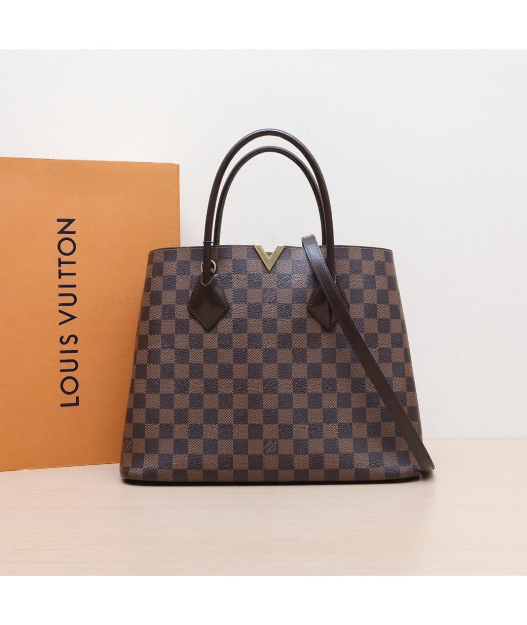 LOUIS VUITTON Коричневая кожаная сумка через плечо, фото 2