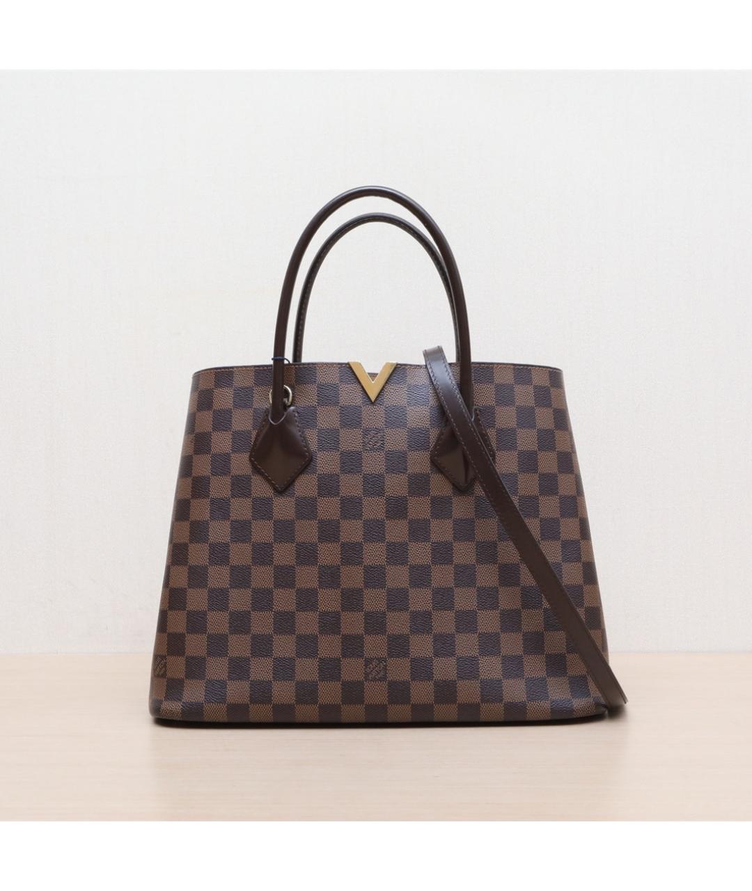 LOUIS VUITTON Коричневая кожаная сумка через плечо, фото 3