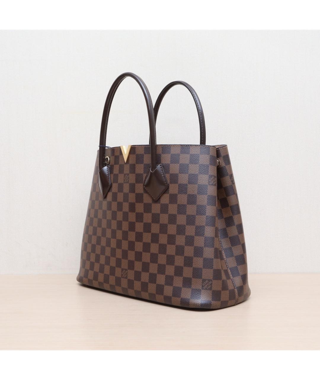 LOUIS VUITTON Коричневая кожаная сумка через плечо, фото 4