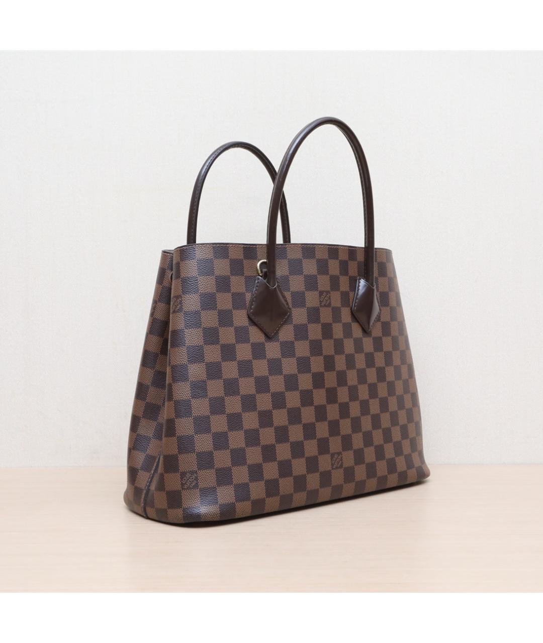 LOUIS VUITTON Коричневая кожаная сумка через плечо, фото 6