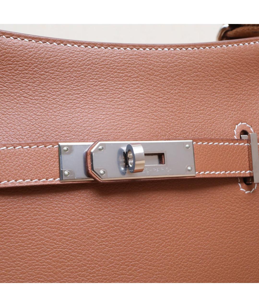 HERMES Коричневая кожаная сумка через плечо, фото 8