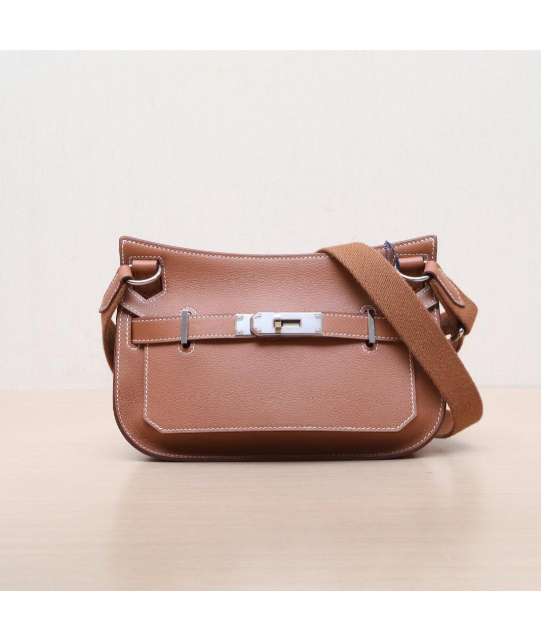 HERMES Коричневая кожаная сумка через плечо, фото 3