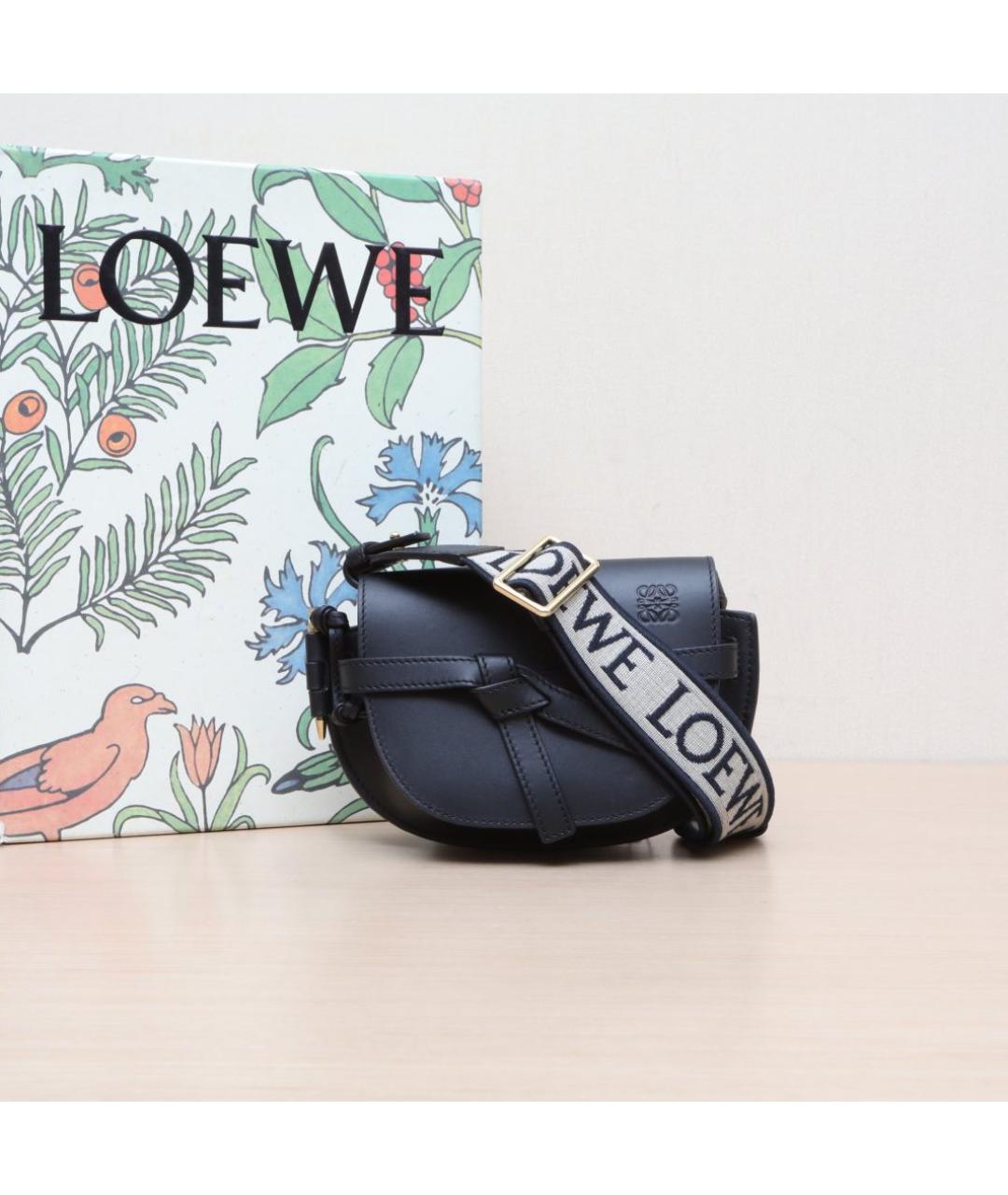 LOEWE Черная кожаная сумка через плечо, фото 2