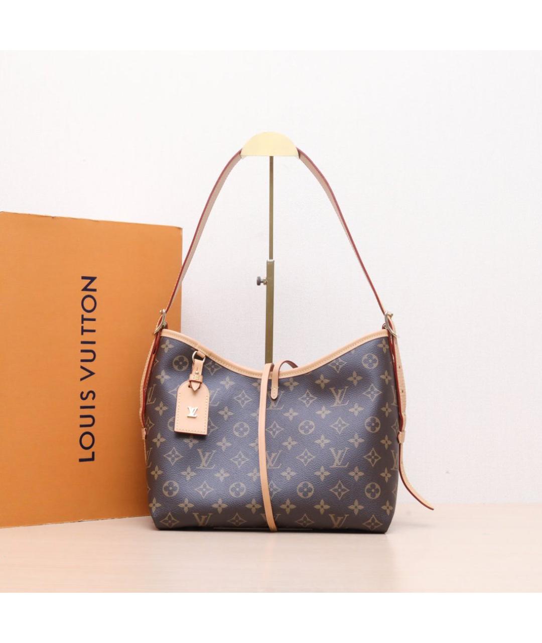LOUIS VUITTON Коричневая кожаная сумка через плечо, фото 2