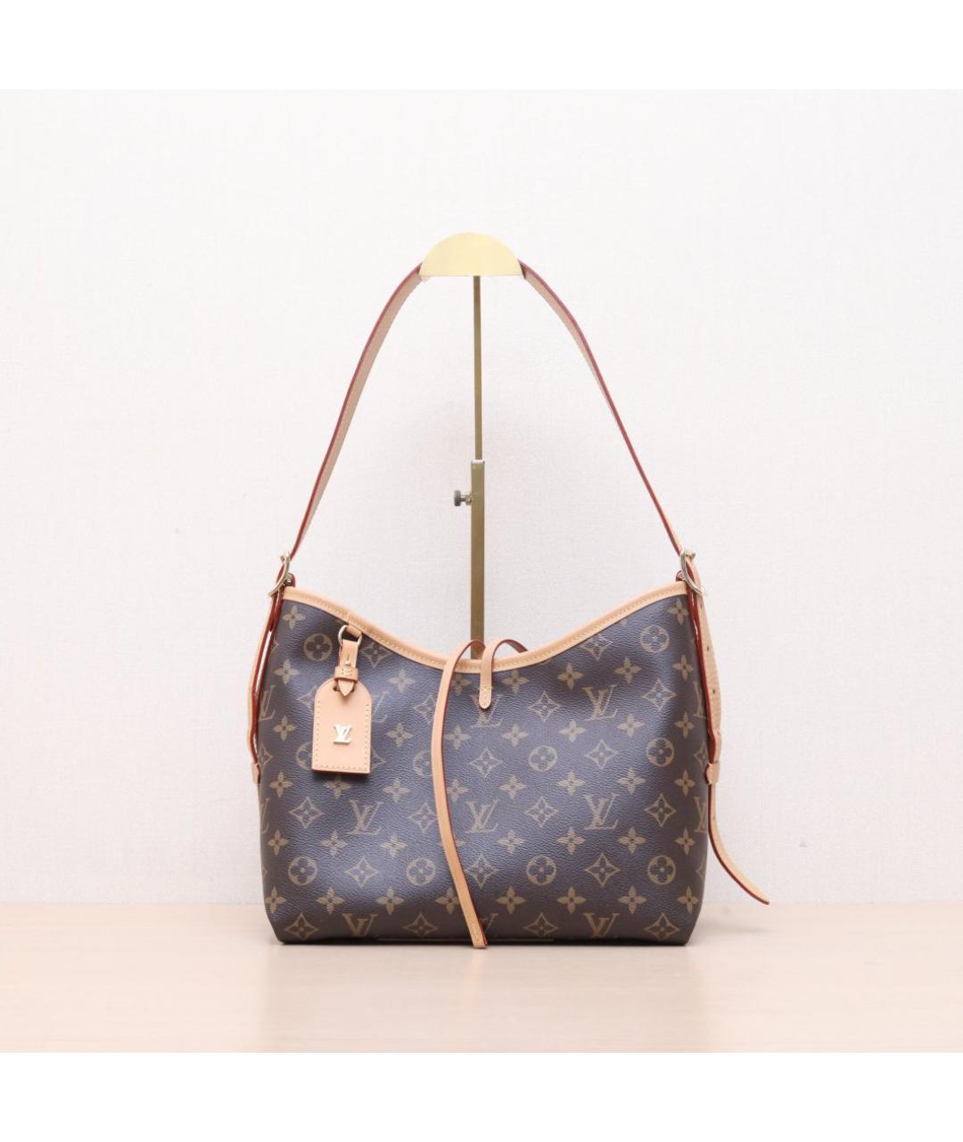 LOUIS VUITTON Коричневая кожаная сумка через плечо, фото 3