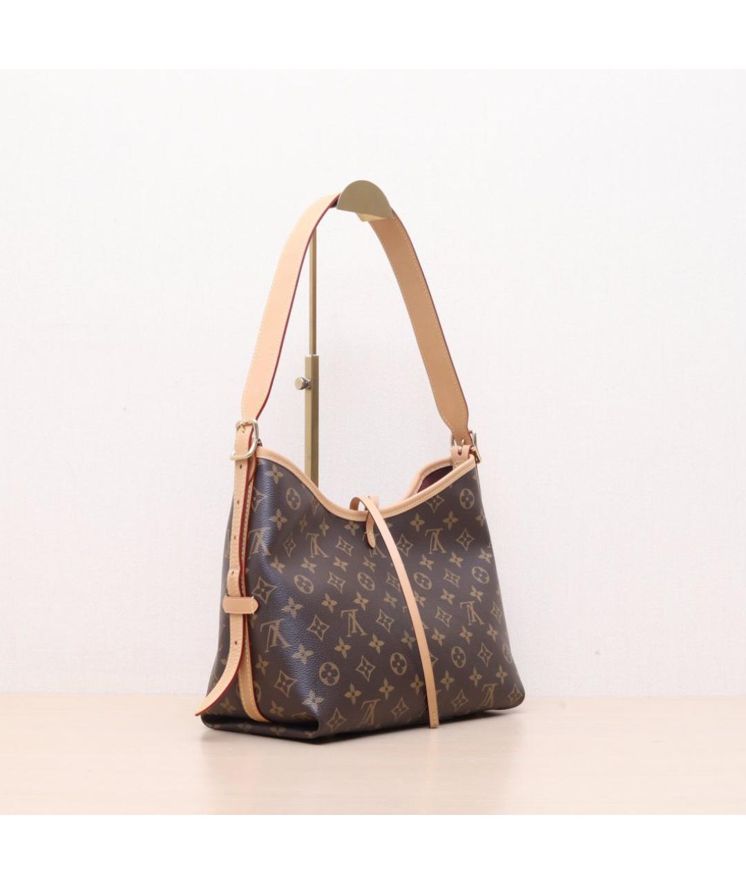 LOUIS VUITTON Коричневая кожаная сумка через плечо, фото 6