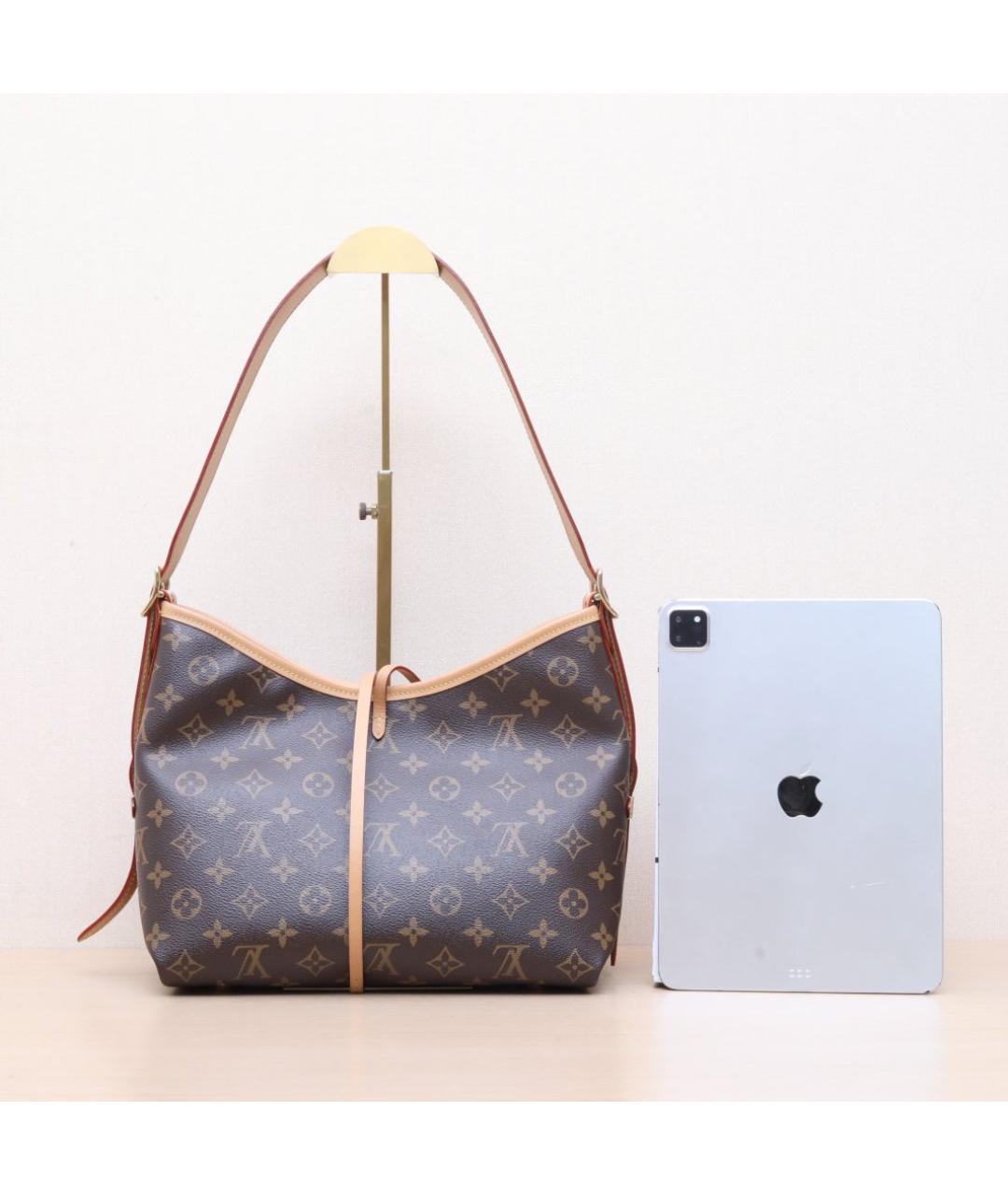 LOUIS VUITTON Коричневая кожаная сумка через плечо, фото 7