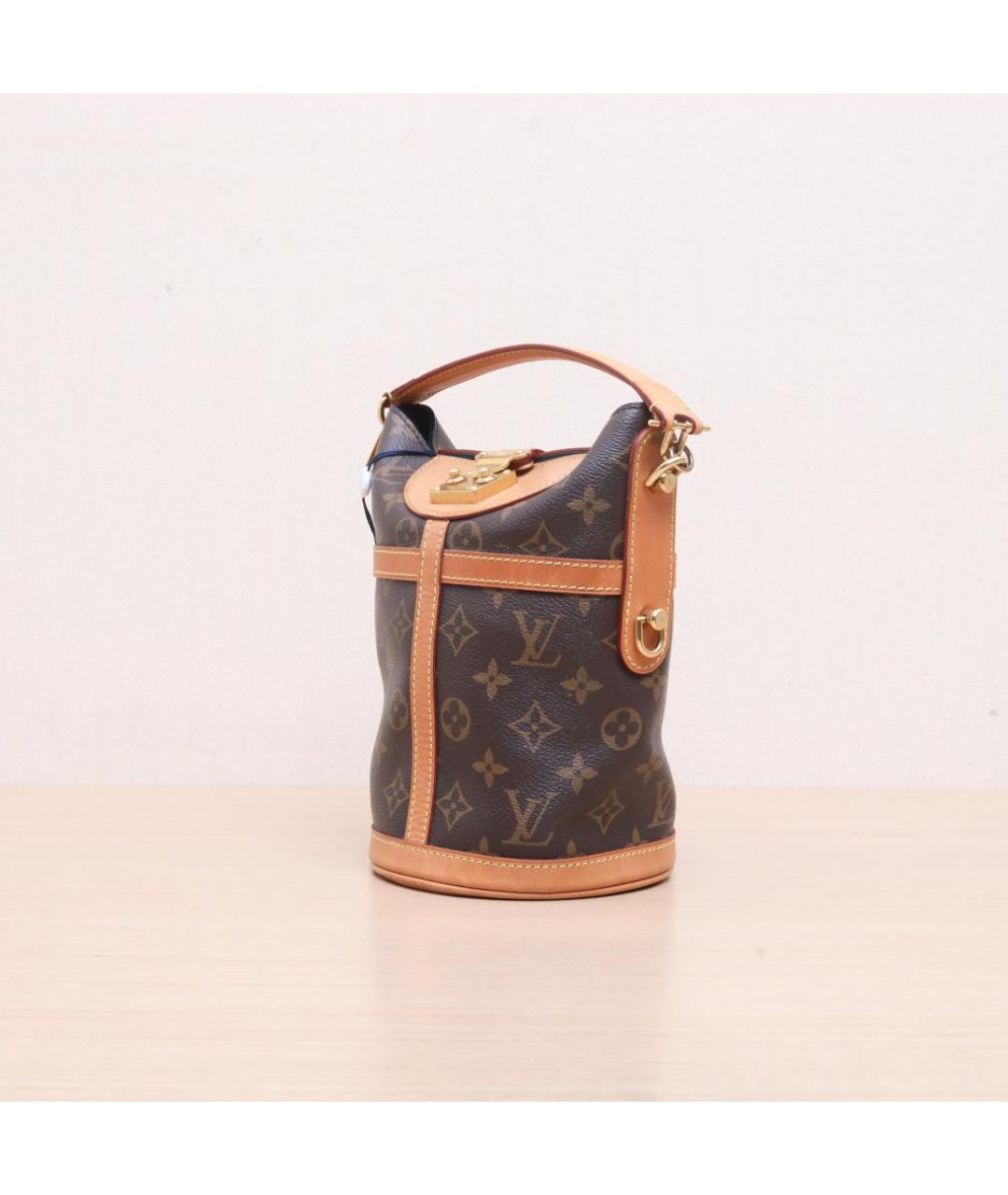 LOUIS VUITTON Коричневая кожаная сумка через плечо, фото 4