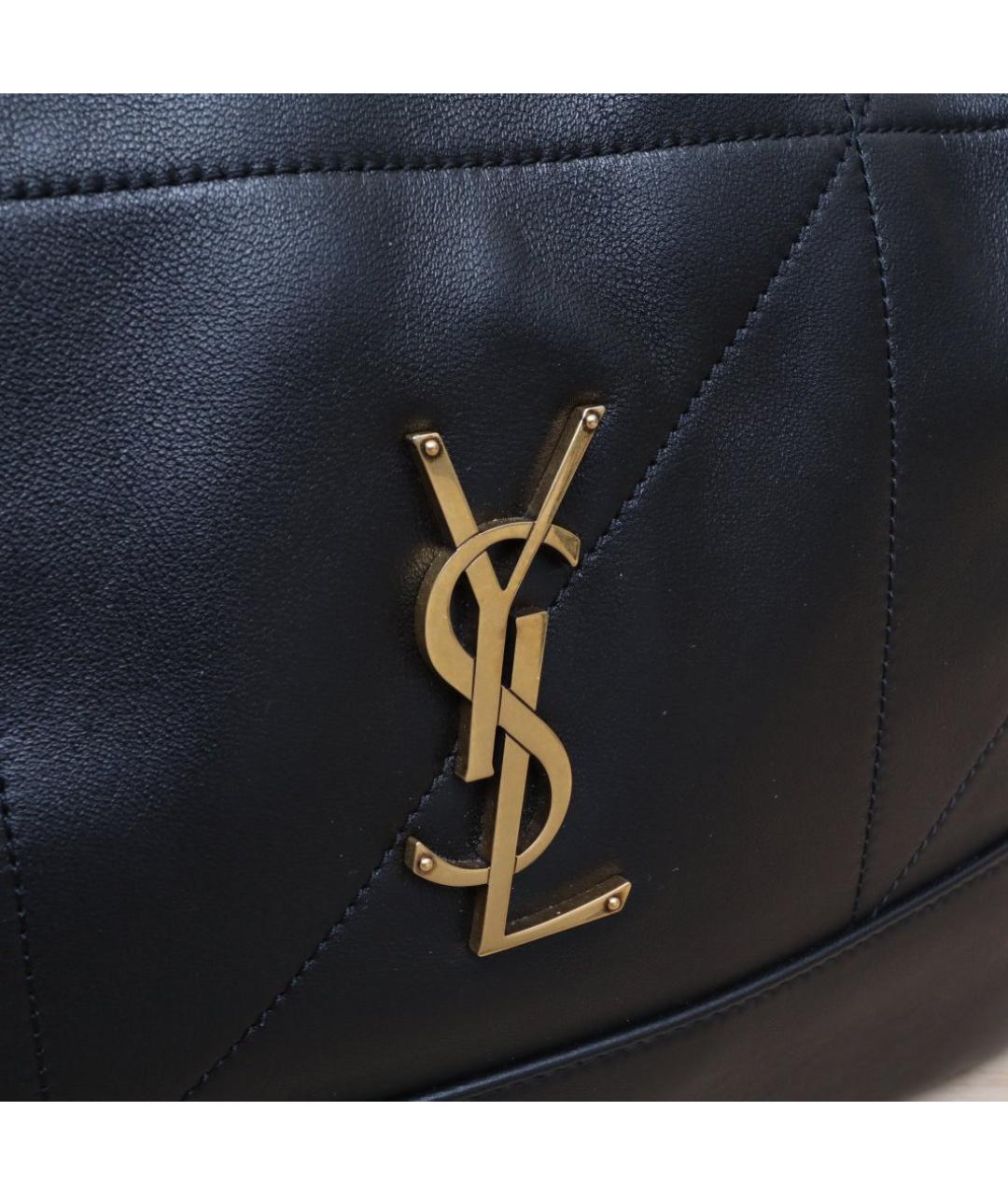 SAINT LAURENT Черная кожаная сумка через плечо, фото 8
