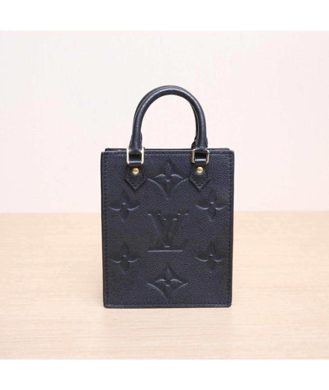 LOUIS VUITTON Черная кожаная сумка через плечо, фото 3