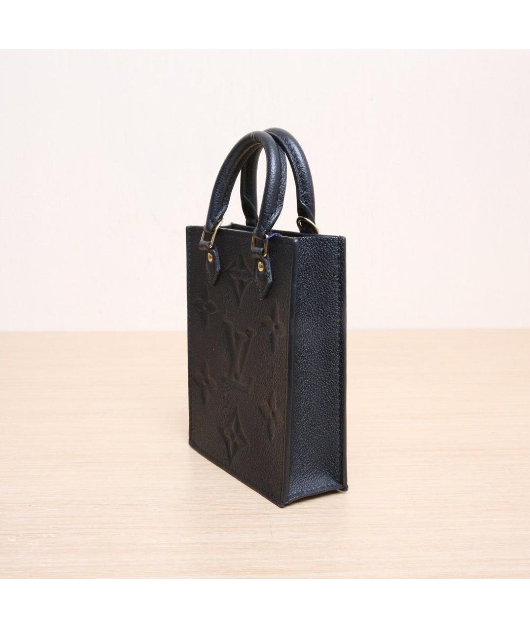 LOUIS VUITTON Черная кожаная сумка через плечо, фото 4