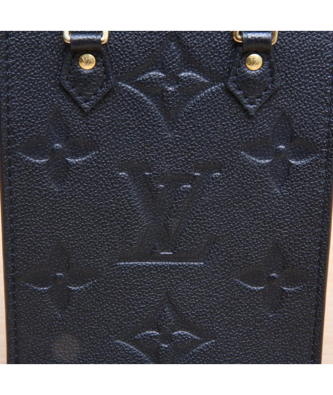 LOUIS VUITTON Черная кожаная сумка через плечо, фото 8