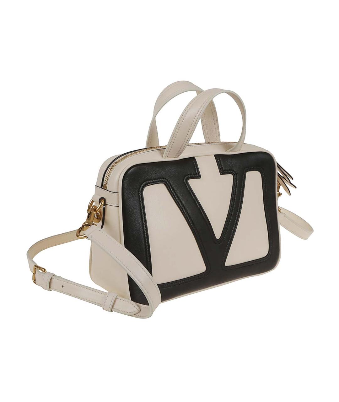 VALENTINO Бежевая кожаная сумка через плечо, фото 3