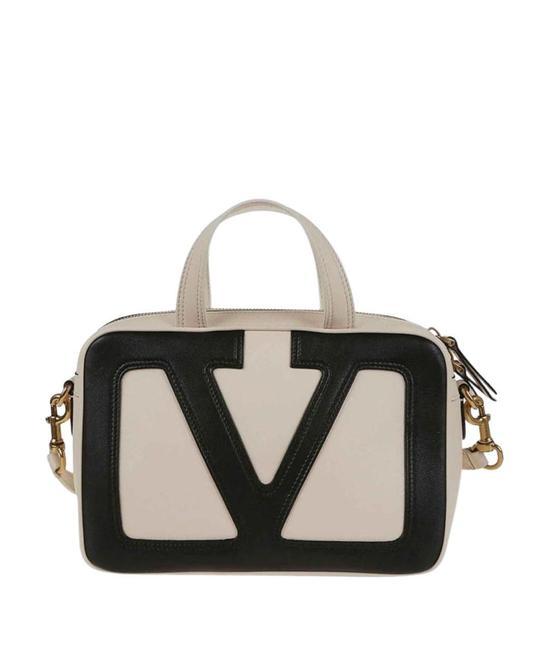 VALENTINO Бежевая кожаная сумка через плечо, фото 1