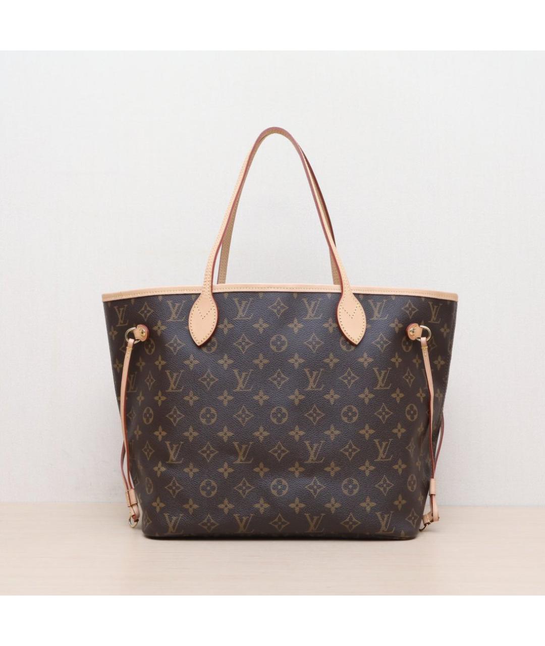 LOUIS VUITTON Коричневая кожаная сумка тоут, фото 3