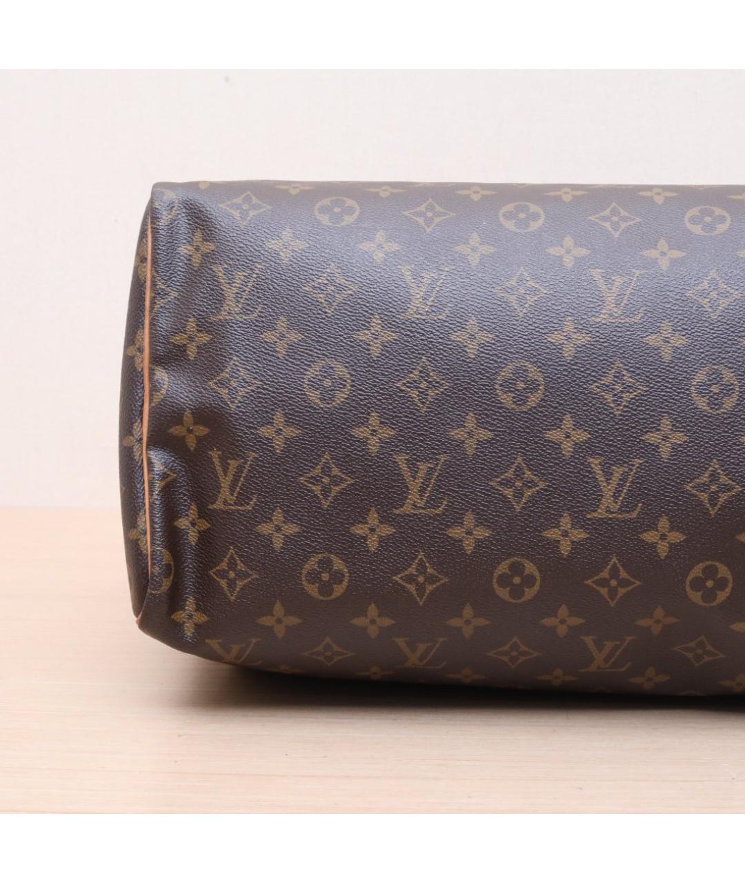 LOUIS VUITTON Коричневая кожаная сумка тоут, фото 9