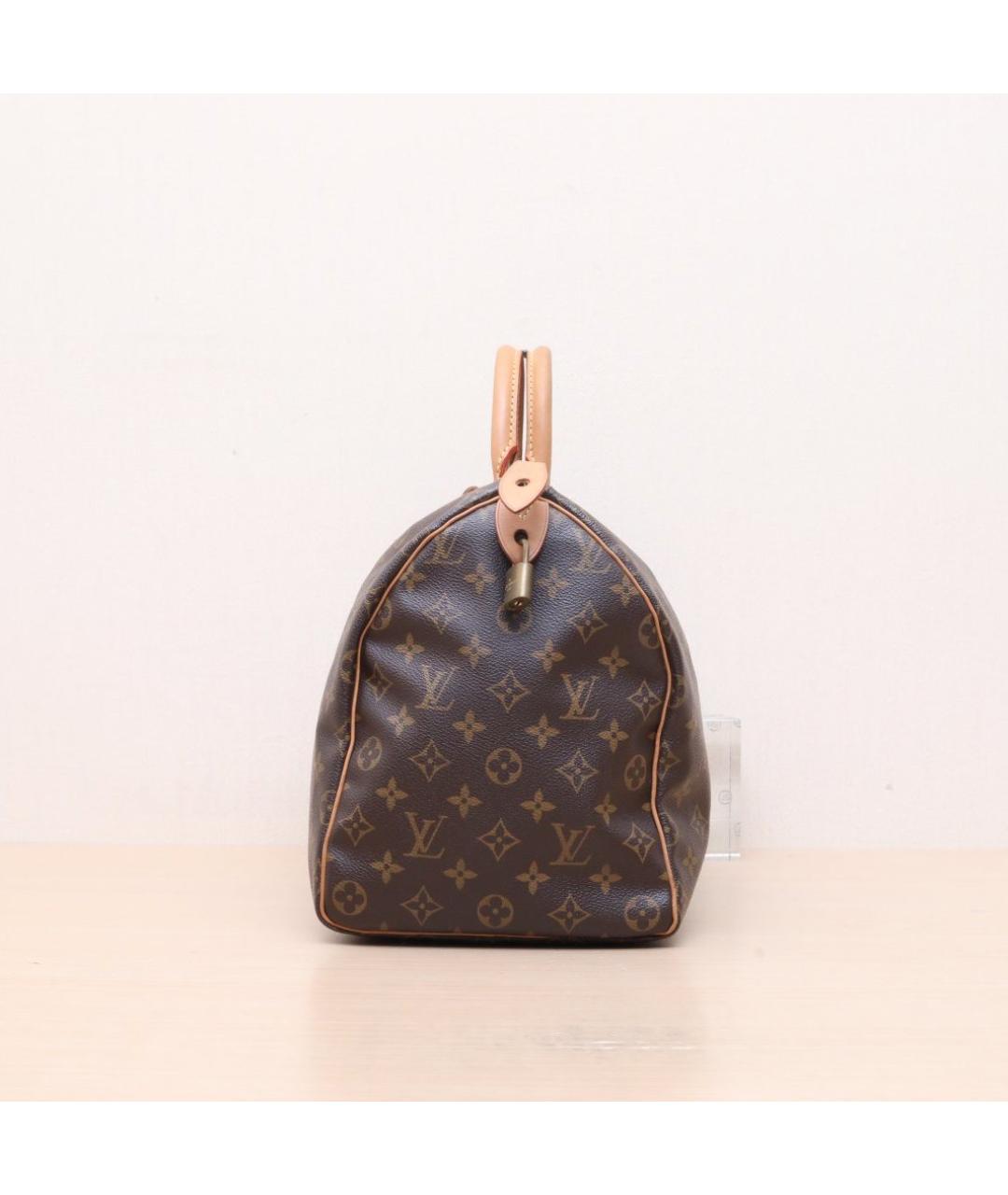 LOUIS VUITTON Коричневая кожаная сумка тоут, фото 5