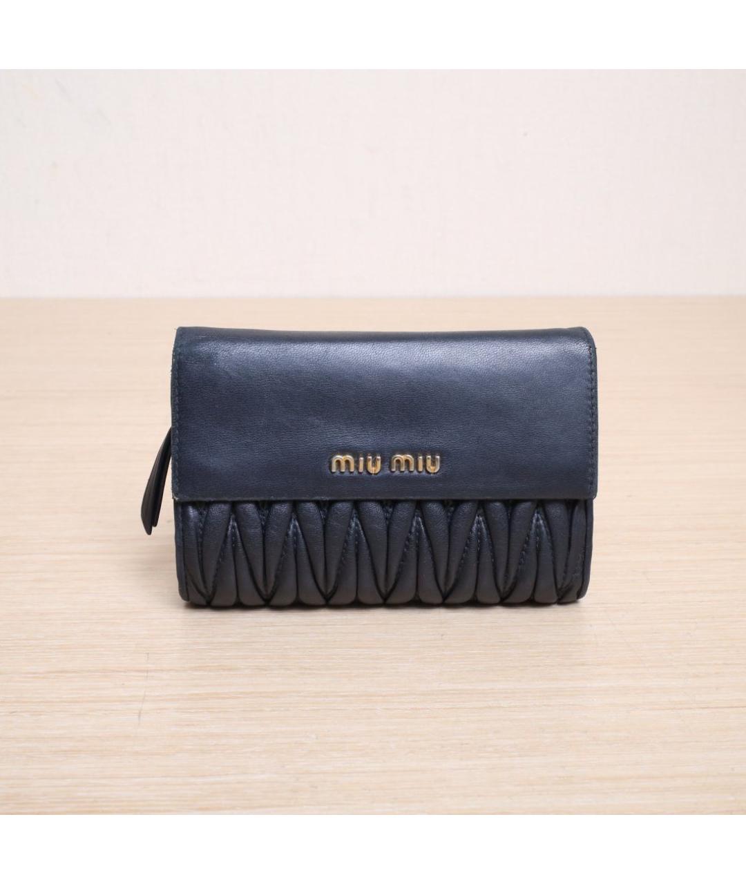 MIU MIU Черный кожаный кошелек, фото 2